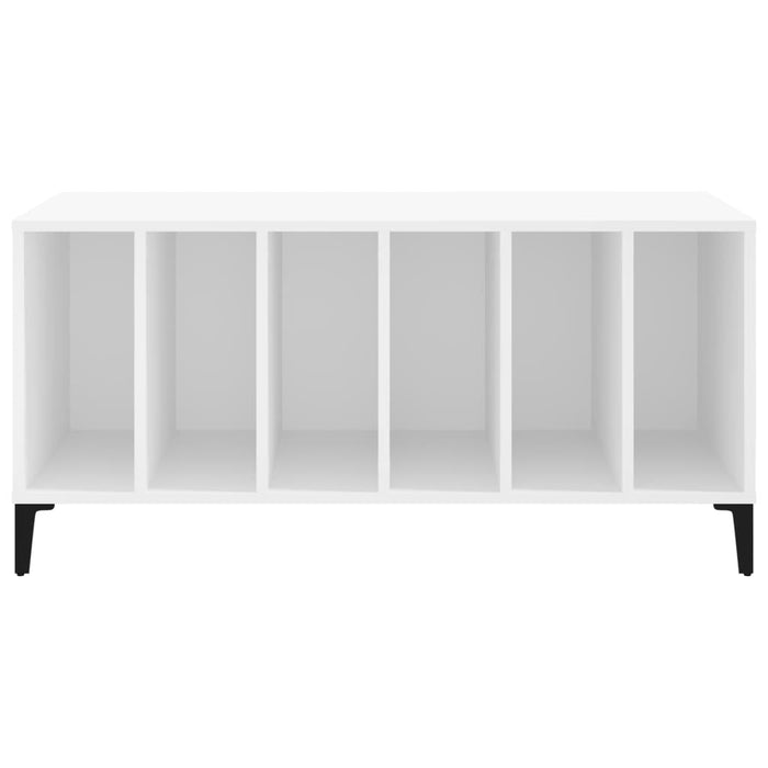 Mobile Porta Dischi Bianco 100x38x48 cm in Legno Multistrato