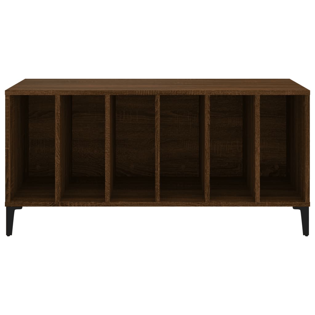 Mobile Porta Dischi Rovere Marrone 100x38x48 Legno Multistrato 831988