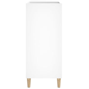 Mobile Porta Dischi Bianco 84,5x38x89 cm in Legno Multistrato 831989