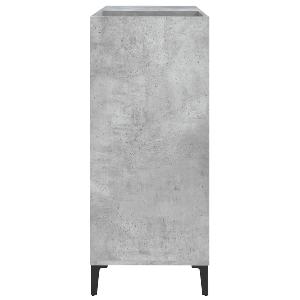 Mobile Porta Dischi Grigio Cemento 84,5x38x89 Legno Multistrato 832001