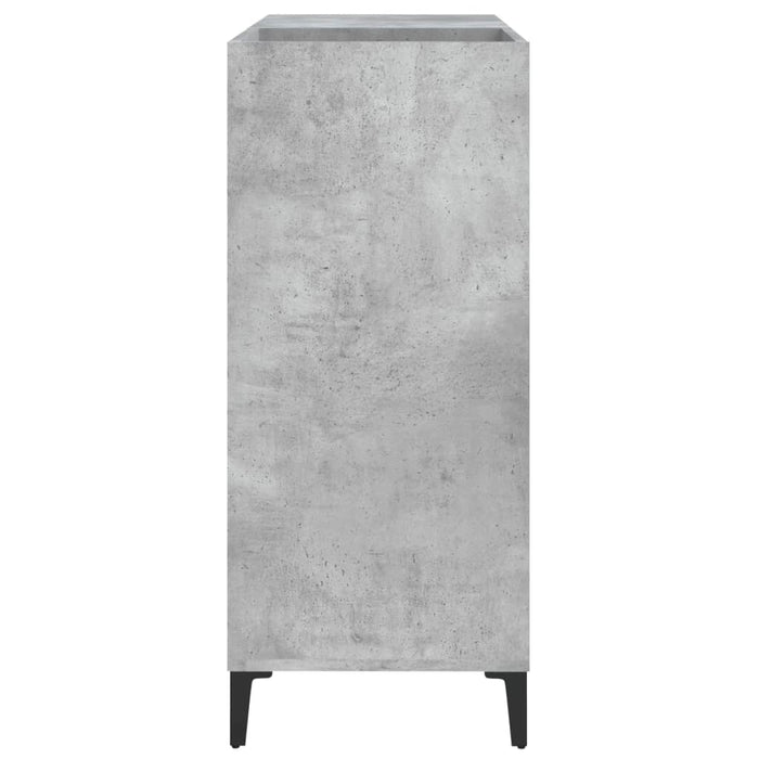 Mobile Porta Dischi Grigio Cemento 84,5x38x89 Legno Multistrato 832001