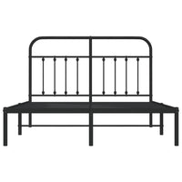 Giroletto con Testiera in Metallo Nero 140x200 cm 352579