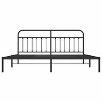 Giroletto con Testiera in Metallo Nero 200x200 cm 352585