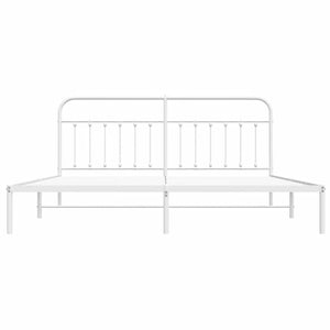 Giroletto con Testiera Metallo Bianco 193x203 cm 352633