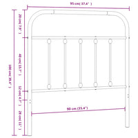 Testiera in Metallo Bianco 90 cm 352655