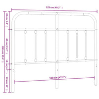 Testiera in Metallo Bianco 120 cm 352658