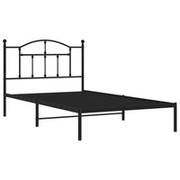 Giroletto con Testiera-Struttura Letto con testiera in Metallo Nero 107x203 cm 197060