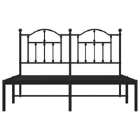 Giroletto con Testiera in Metallo Nero 135x190 cm