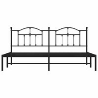 Giroletto con Testiera in Metallo Nero 193x203 cm 353445