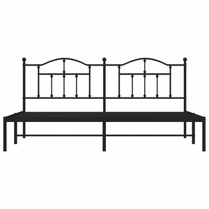 Giroletto con Testiera in Metallo Nero 193x203 cm 353445