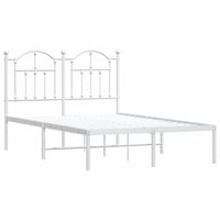 Giroletto con Testiera Metallo Bianco 120x190 cm 353485