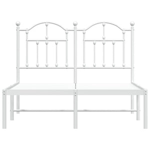 Giroletto con Testiera Metallo Bianco 120x190 cm 353485