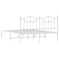 Giroletto con Testiera Metallo Bianco 160x200 cm 353491