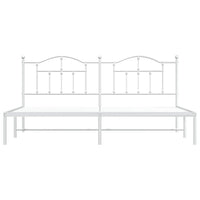 Giroletto con Testiera Metallo Bianco 200x200 cm 353495