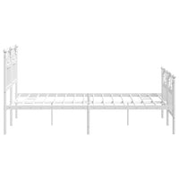 Giroletto con Testiera e Pediera Metallo Bianco 120x190 cm 353503