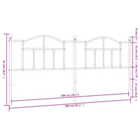 Testiera in Metallo Bianco 200 cm 353526