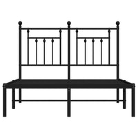 Giroletto con Testiera in Metallo Nero 120x190 cm 353534