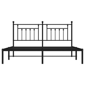 Giroletto con Testiera in Metallo Nero 180x200 cm 353541