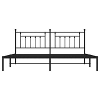 Giroletto con Testiera in Metallo Nero 200x200 cm 353544