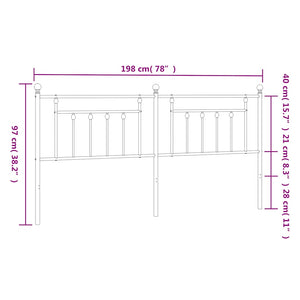 Testiera in Metallo Nero 193 cm 353574