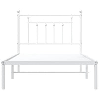 Giroletto con Testiera Metallo Bianco 100x190 cm 353580