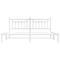 Giroletto con Testiera Metallo Bianco 193x203 cm 353592