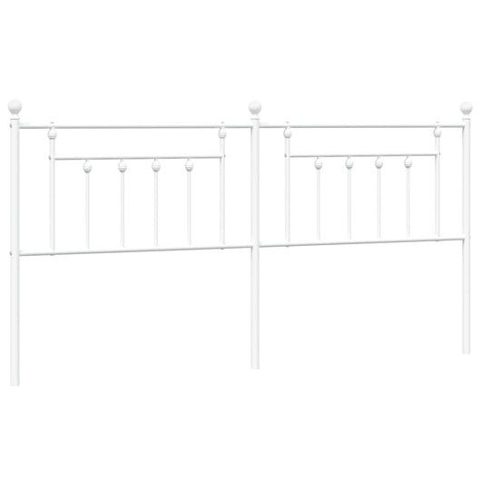 Testiera in Metallo Bianco 200 cm 353624