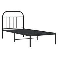 Giroletto con Testiera in Metallo Nero 90x190 cmcod mxl 126922