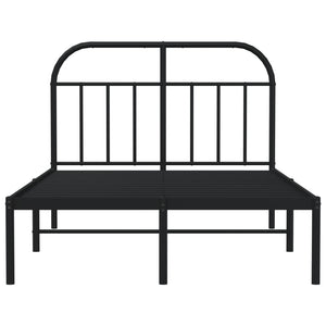 Giroletto con Testiera in Metallo Nero 120x200 cm 353633