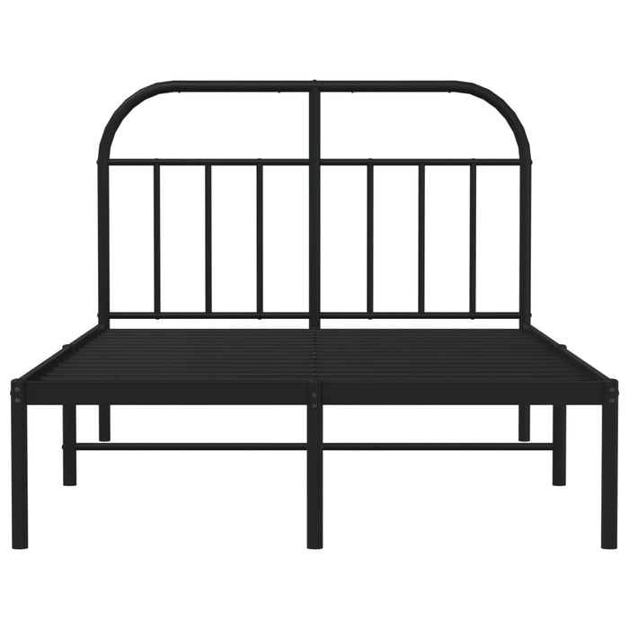 Giroletto con Testiera in Metallo Nero 120x200 cm 353633