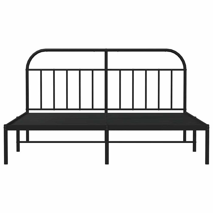 Giroletto con Testiera in Metallo Nero 160x200 cm 353638