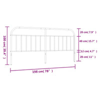 Testiera in Metallo Nero 193 cm 353672
