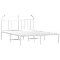 Giroletto con Testiera Metallo Bianco 140x190 cm 353684