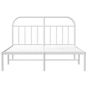 Giroletto con Testiera Metallo Bianco 140x190 cm 353684