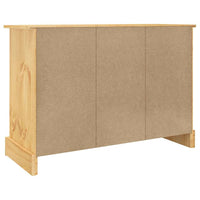 Credenza "Corona" Marrone 112x44x78 cm Legno Massello Pino Messicano 355083