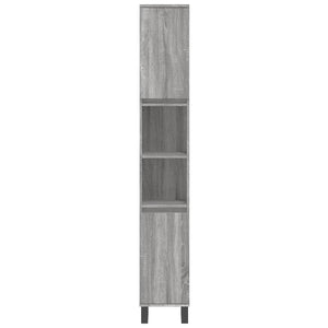 vidaXL Set Mobili da Bagno 3 pz Grigio Sonoma in Legno Multistrato