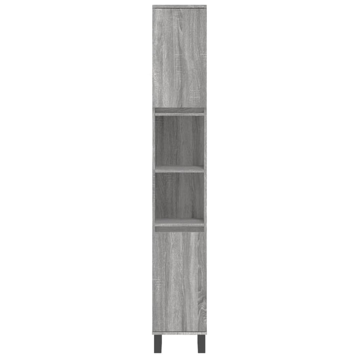vidaXL Set Mobili da Bagno 3 pz Grigio Sonoma in Legno Multistrato