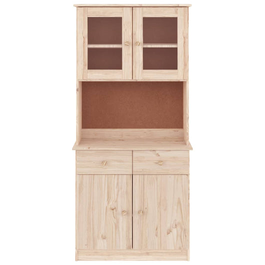 Credenza-Buffet-Armadio da cucina ALTA 77x35x165 cm in Legno Massello di Pino