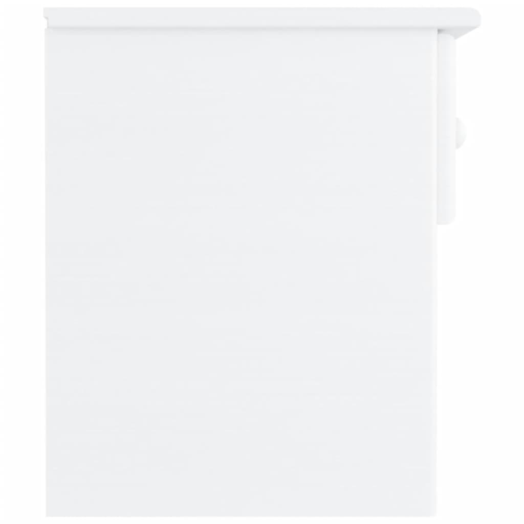 Comodino ALTA Bianco 41x35x41 cm in Legno Massello di Pino 353914