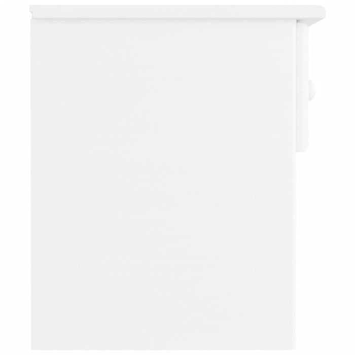 Comodino ALTA Bianco 41x35x41 cm in Legno Massello di Pino 353914