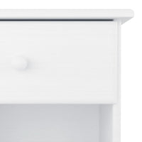 Comodino ALTA Bianco 41x35x41 cm in Legno Massello di Pino 353914