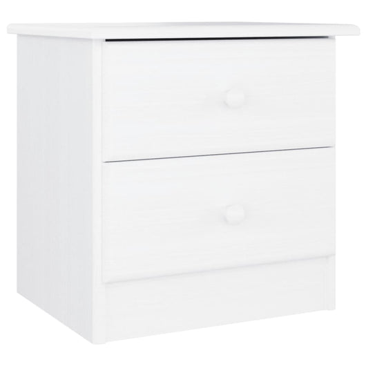 Comodino ALTA Bianco 41x35x41 cm in Legno Massello di Pinocod mxl 127485