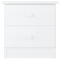 Comodino-Tavolino da notte ALTA Bianco 41x35x41 cm in Legno Massello di Pino