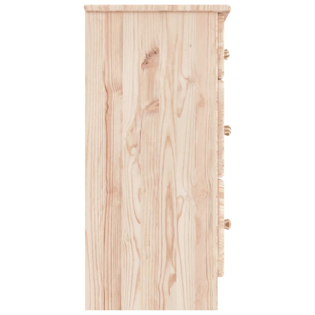 Cassettiera ALTA 112x35x73 cm in Legno Massello di Pino 353919