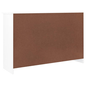 Cassettiera ALTA Bianca 112x35x73 cm in Legno Massello di Pino