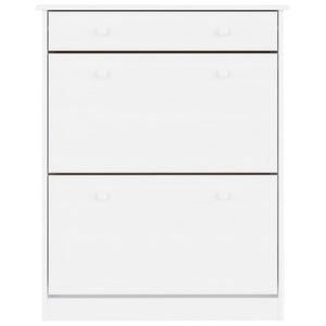 Scarpiera scarpiera mobile portaoggetti ingresso corridoio soggiorno ALTA 77 x 35 x 96 cm legno massello di pino bianco 02_0021400