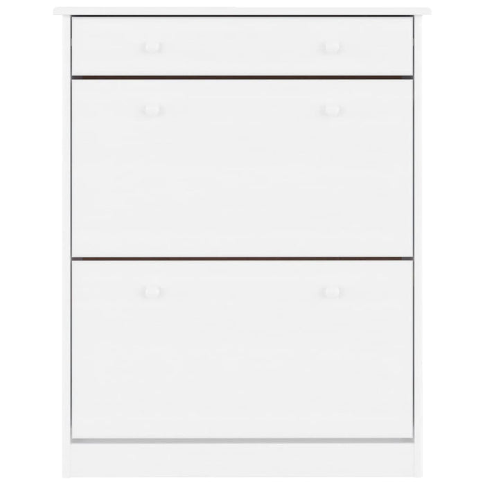 Scarpiera scarpiera mobile portaoggetti ingresso corridoio soggiorno ALTA 77 x 35 x 96 cm legno massello di pino bianco 02_0021400