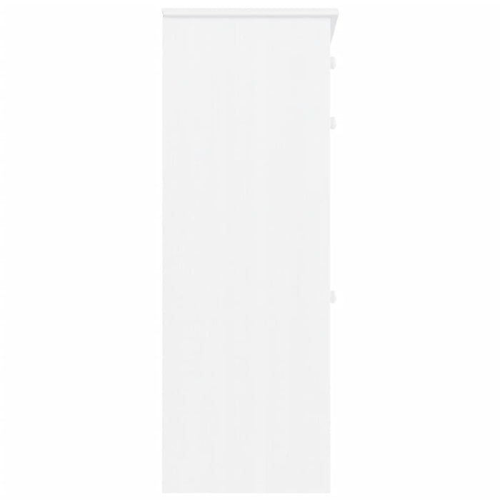 Scarpiera scarpiera mobile portaoggetti ingresso corridoio soggiorno ALTA 77 x 35 x 96 cm legno massello di pino bianco 02_0021400