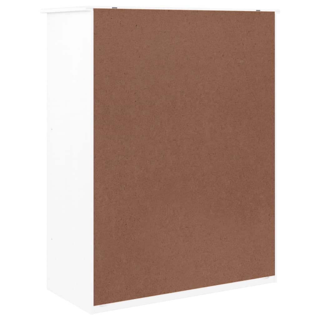 Scarpiera scarpiera mobile portaoggetti ingresso corridoio soggiorno ALTA 77 x 35 x 96 cm legno massello di pino bianco 02_0021400