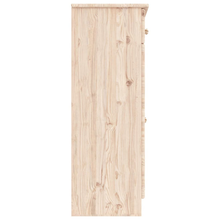 Scarpiera scarpiera mobile portaoggetti ingresso corridoio soggiorno ALTA 77 x 35 x 96 cm legno massello di pino marrone 02_0021399